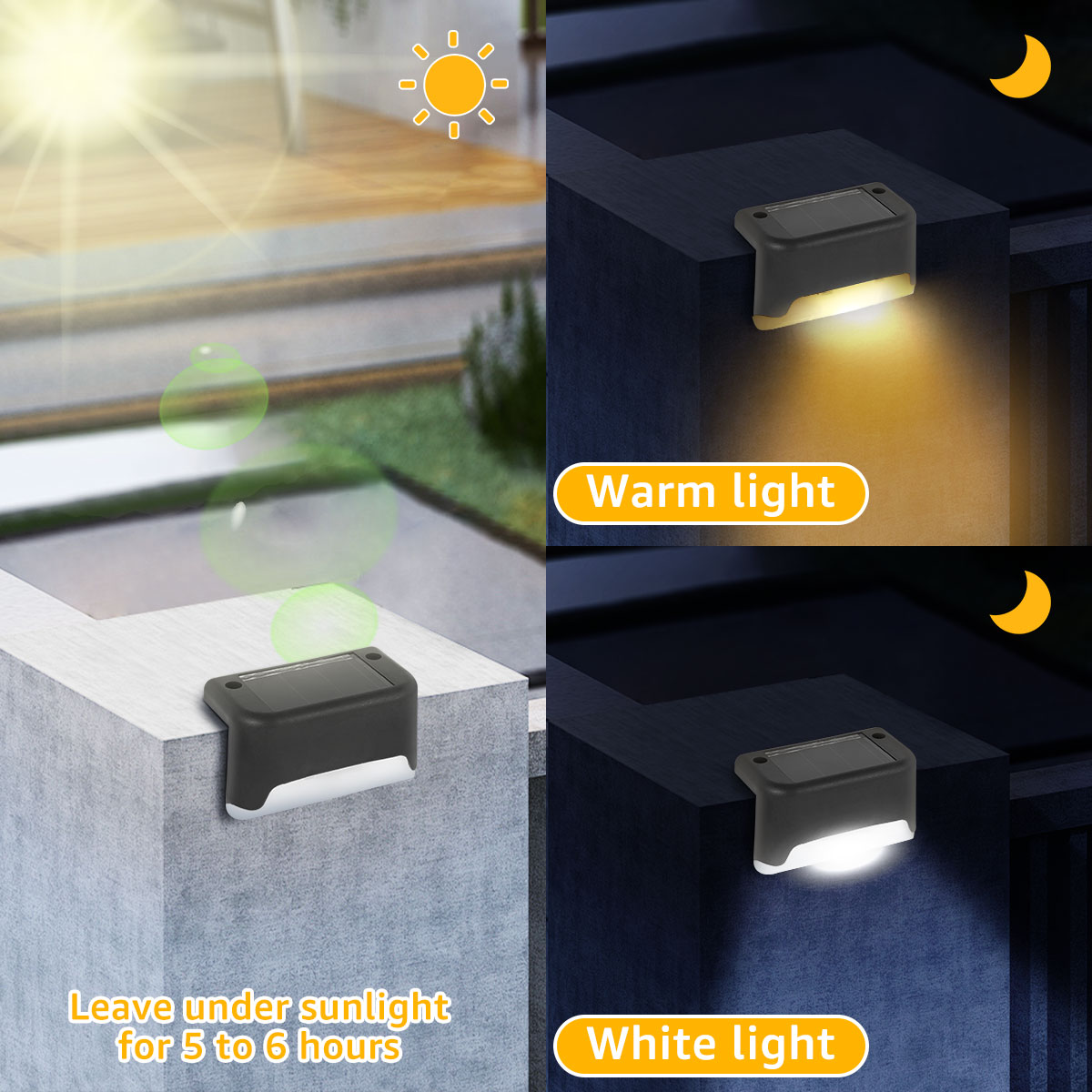 4/8/12/16pcs Solar LED Lights Outdoor Garden Light Deck Lamp Solar Stairs Light Waterproof Solar Step Lamp Patio Garden Decor