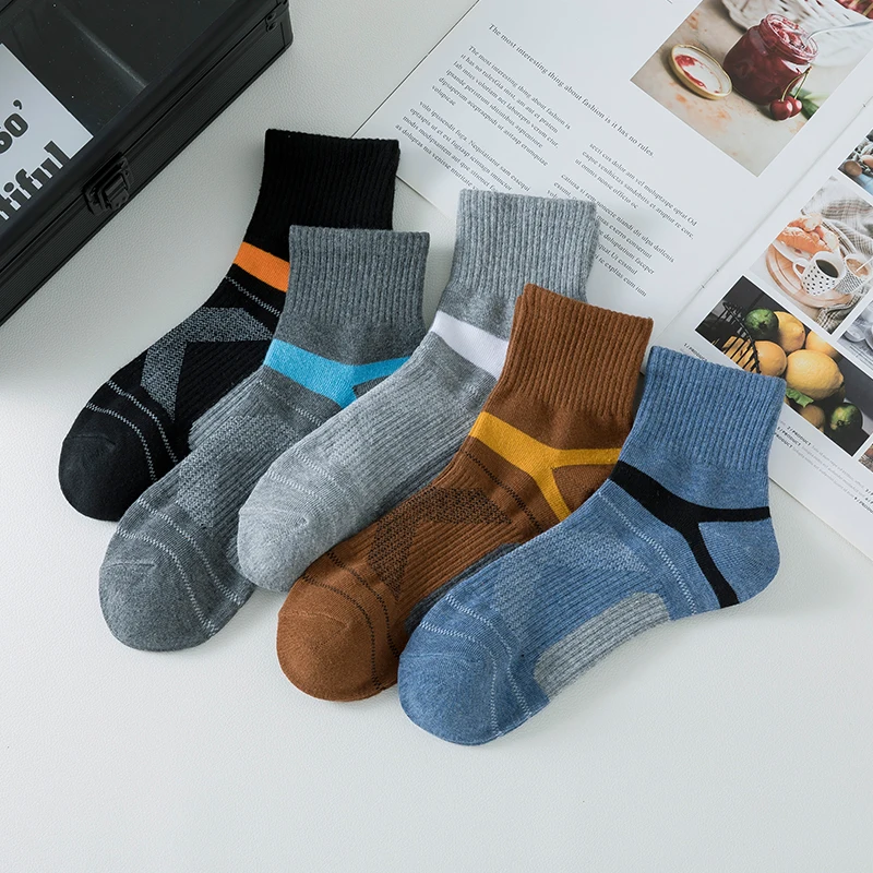 3 pares de calcetines de hombre de alta calidad calcetines deportivos negros Casual suave correr cuatro estaciones absorben el sudor calcetín masculino transpirable