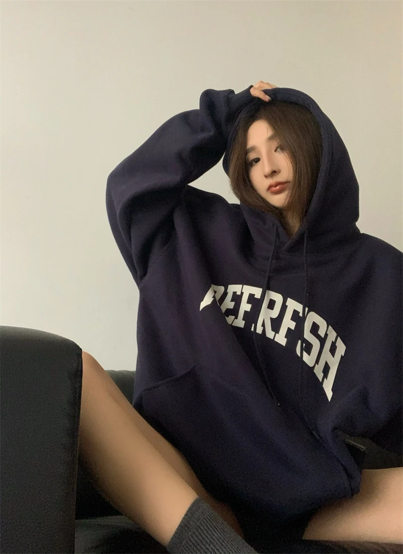 Mole Estilo Americano Retro para Mulheres, Outono Inverno, Com Forro Espo, Estilo Oversize, Versão Coreana, Casaco de M...