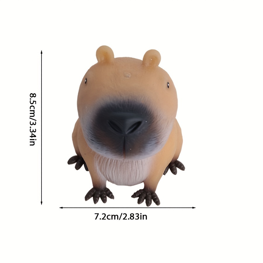 カピバラ リラックス スクイーズ おもちゃ 1 個 - 素早いリバウンド、耐久性のある TPR 素材、楽しくリラックスできるノベルティ アニマル デザイン