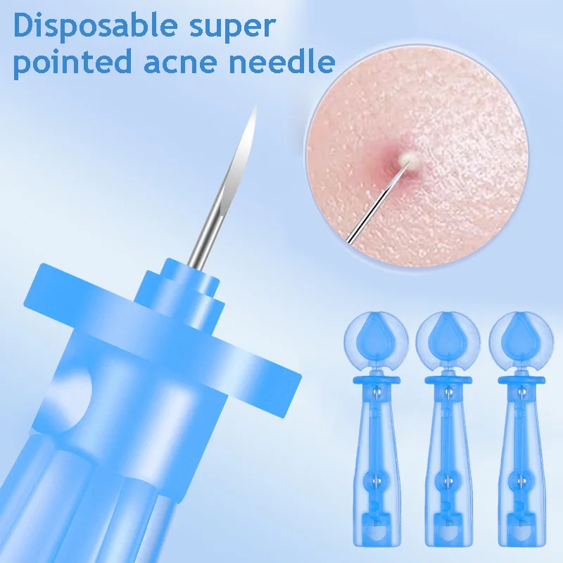 50/100pcs Disposable Blackhead Remover Acne Needles Blackhead Remover Tool Removal and Facial Cleaning Stainless Steel Needles