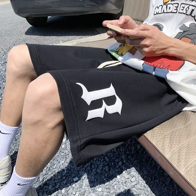 [M-8XL] hommes grand ample gothique lettre B imprimé pantalons décontractés mode pantalons de sport