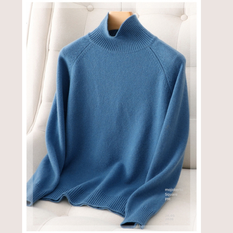 Mulheres Outono Inverno Camisola De Gola Alta Elegante Magro Sólido Com nervuras Malha Cashmere Jumpers Feminino Manga Longa Pullover Malhas