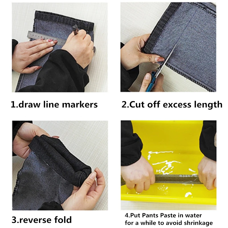 2 M-5 M Self-Adhesive กางเกงวางเหล็กบนกางเกงขอบสั้น Self-Adhesive กางเกงปากซ่อมวาง Hem เทปสําหรับกางเกงยีนส์กางเกง