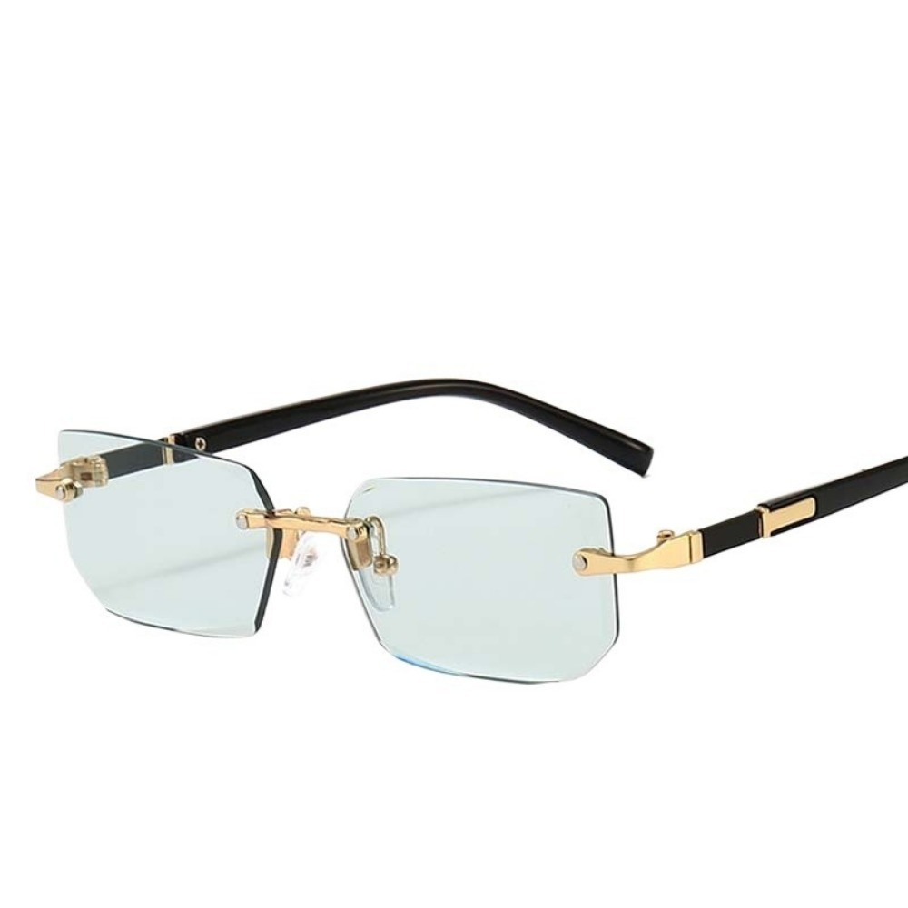 Retro Koreaanse zonnebril Kust Frameloze bril Anti UV400 Gradient Shades