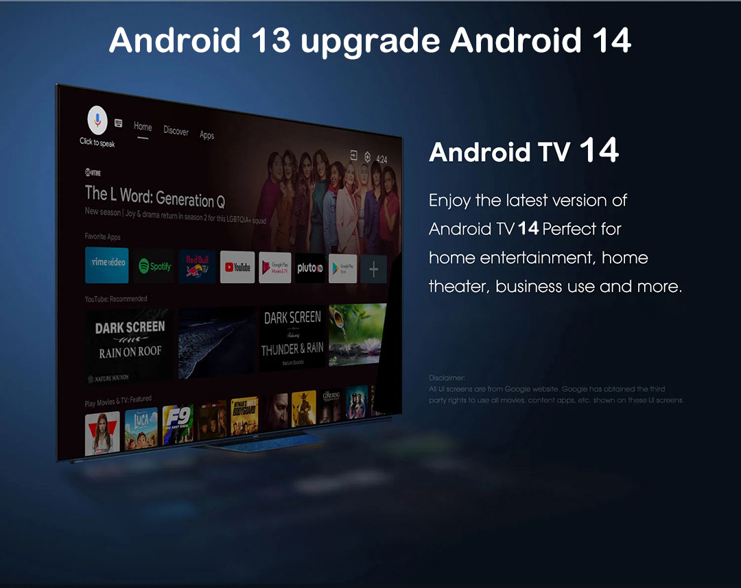 Smart TV Box 8GB 128GB Android 14 ATV Allwinner H313 Google Assistant 8K Video 4k HDR10 Media Player T1 Very Fast Set Top Box