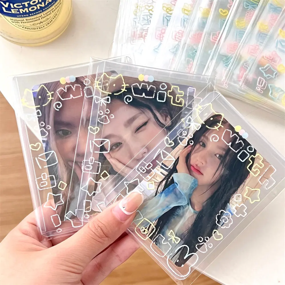20/50/100 pcs Graffiti kitten self-adhesive bag, small card self sealing bag, packaging card gift bag, high appearance OPP bag