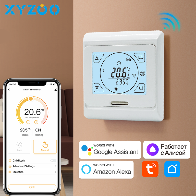 WiFi Thermostat Tuya Smart Home Temperaturregler Kessel/Elektrische/Bodenwasser Heizung Temperatur Controller Alice Alexa Google