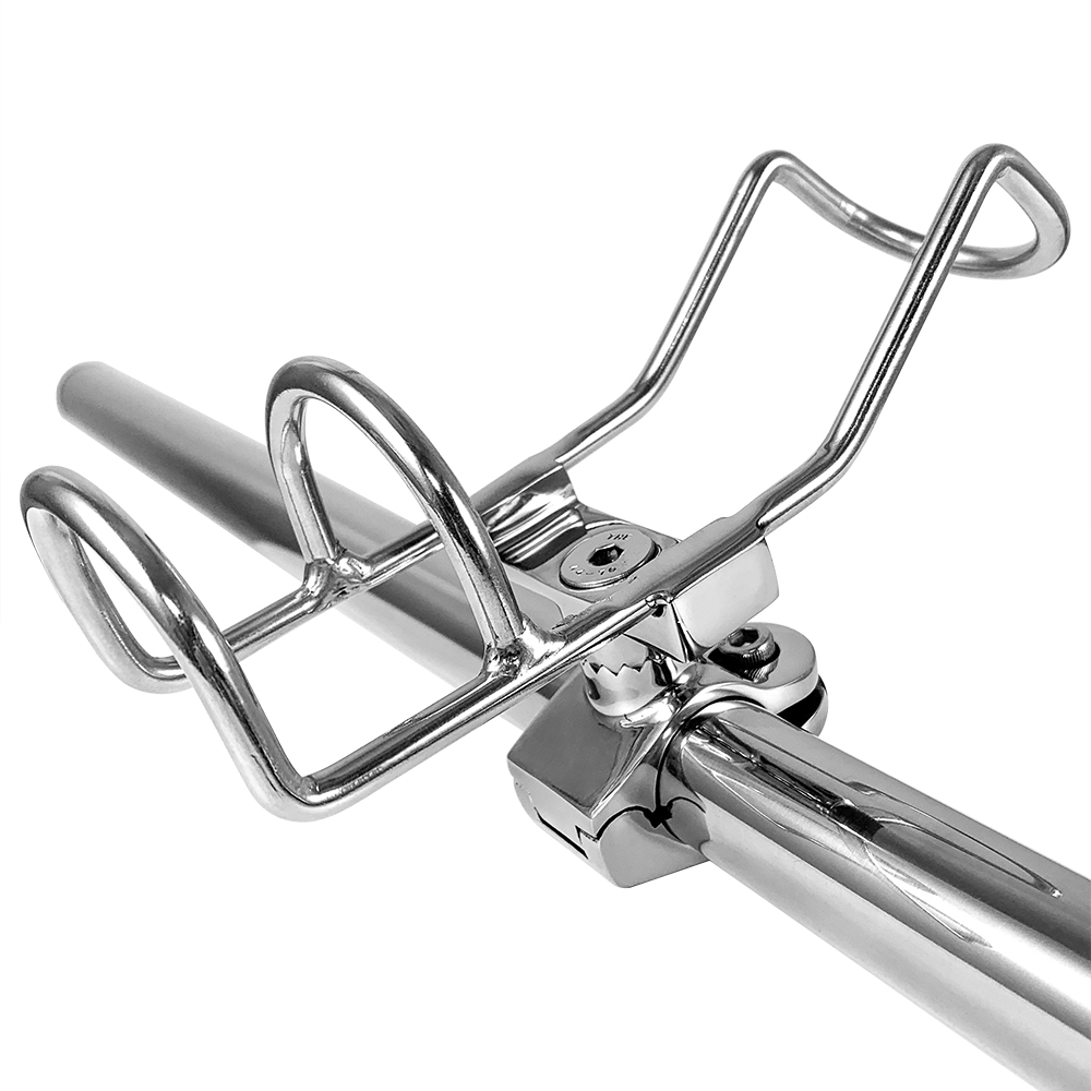 ステンレス鋼316の釣り竿ホルダー,ボート,カヤック,マリン釣り用のダブルワイヤー,25mm, 32mm