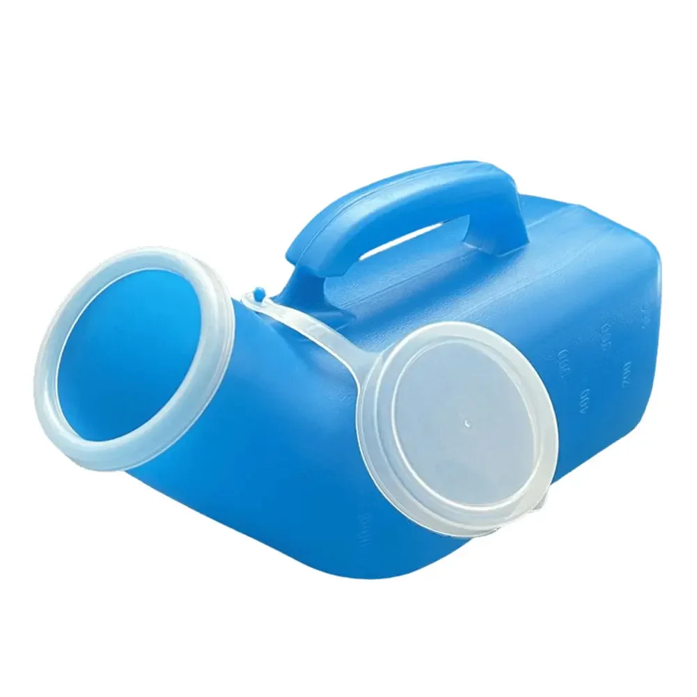 男性用ポータブル小便器,ふた付きプラスチック小便器,こぼれ防止のおしっこボトル,高齢者および車用,1200ml