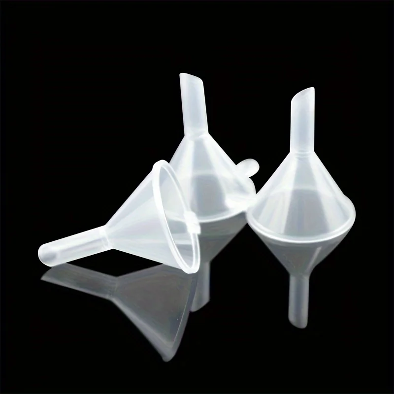 ミニプラスチック充填漏斗空のボトル、旅行用パッキングツール、香水液体必須用のミニ小さな漏斗、3 5 10個