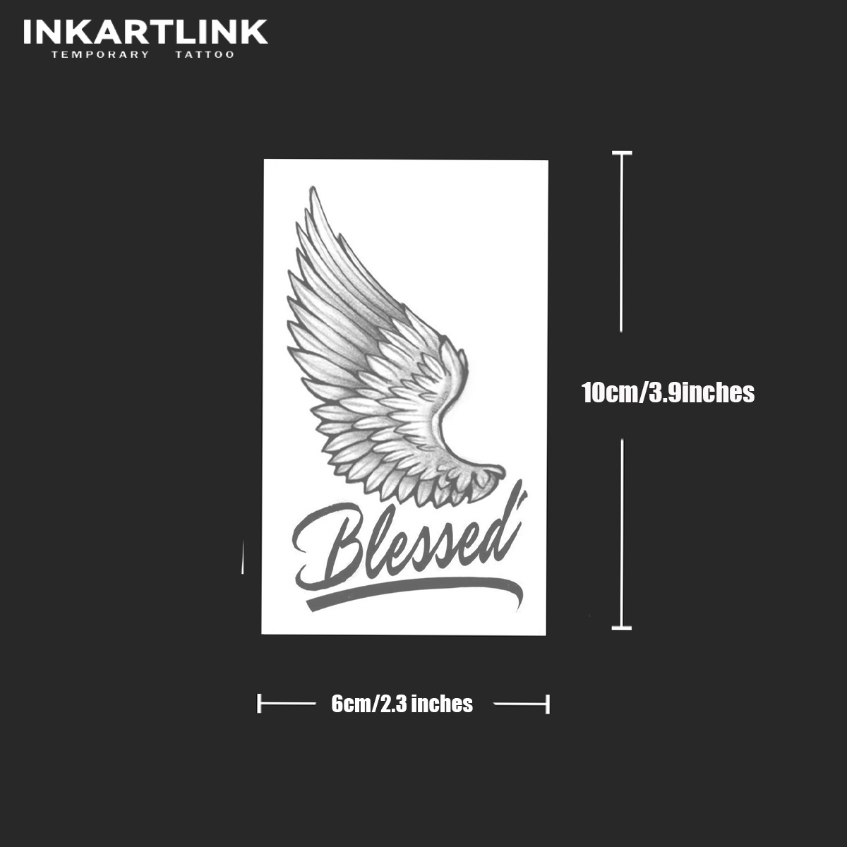 Tatuaje temporal de ala, dura hasta 15 días, nueva tecnología, pegatina semipermanente mágica impermeable.