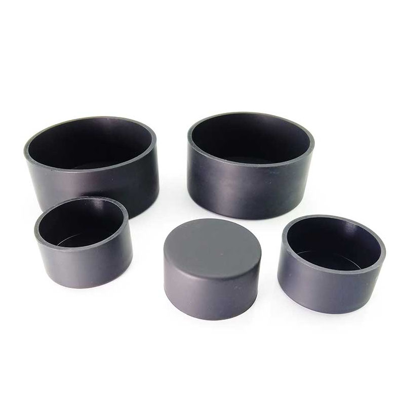 ラウンドブラックシリコーンゴムパイプスリーブチューブキャップテーブル椅子フットパッド保護カバー 3-68.5 ミリメートル