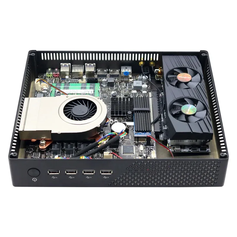 I-ntel Core I9-10900Fmini Pc 10 núcleos Max 64GB RAM DDR4 Pequeno Host 4USB3.0 Process de execução de alta velocidade Computador de mesa para jogos