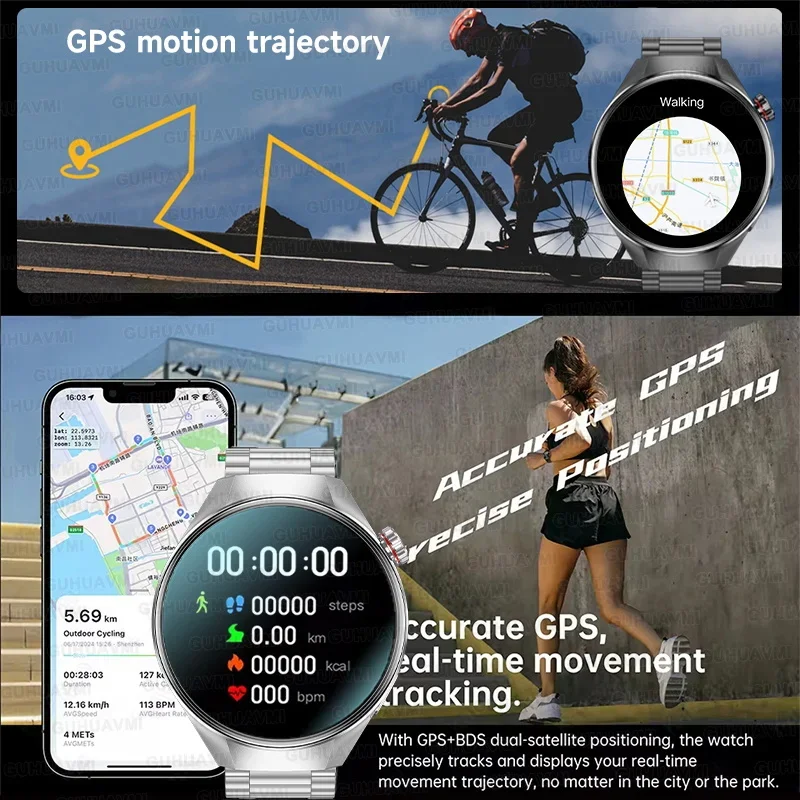 2025 Новые оригинальные часы G5 PlUS Смарт-часы 1,75 дюйма HD AMOLED Экран GPS трек Сердечный ритм Bluetooth Вызов Компас Смарт-часы для мужчин