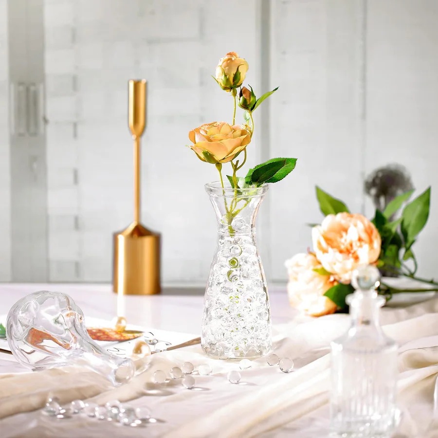 2.000 pezzi di perline che crescono nell'acqua, palline magiche in gel, perle trasparenti per vaso di fiori, decorazione per la casa, fango di cristallo trasparente
