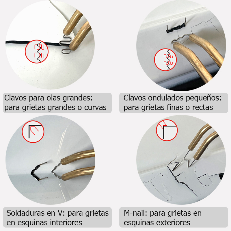 Torche de réparation de pare-chocs, soudeur en plastique, agrafeuse thermique, Kit de réparation de pare-chocs, fer à souder de réparation en plastique avec Kit de réparation