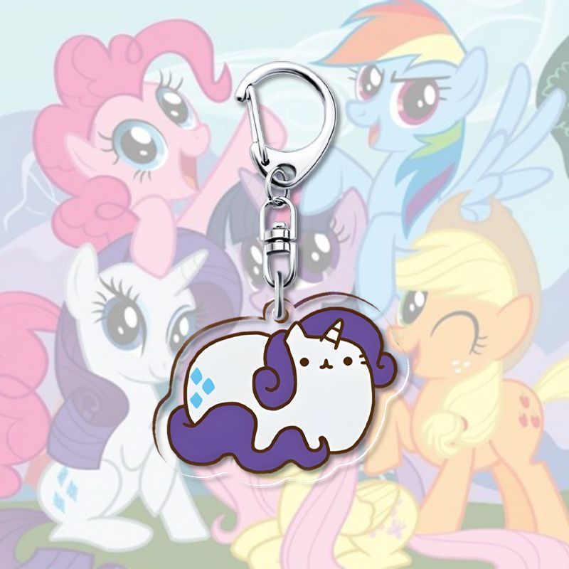 Porte-clés My Little Pony, pendentif en acrylique, pendentif décoratif de dessin animé, 1 pièce