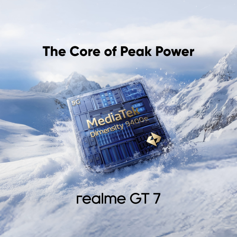 Wereldwijde versie realme GT 7 5G AI Smartphone MTK Dimensity 9400e 6000nits Pro-Esports Display 7000 mAh Batterij 120W Ultra Charge