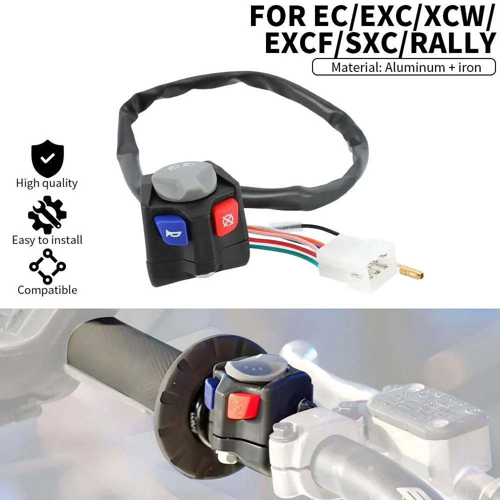 Wyłącznik klaksonu reflektora motocyklowego do KTM EXC XCW EXCF TPI 125 150 200 250 350 450 500 525 530 do Husqvarna TE FE TX