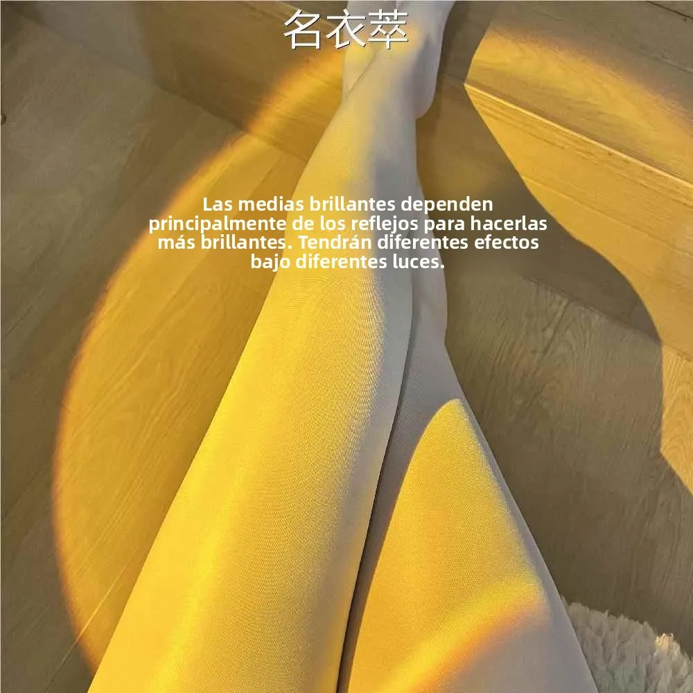 Medias Brillantes de Talla ande, Pantimedias Suaves para Escenario, Medias de Cuerpo Entero, Leggings Elásticos 50D, Medias...