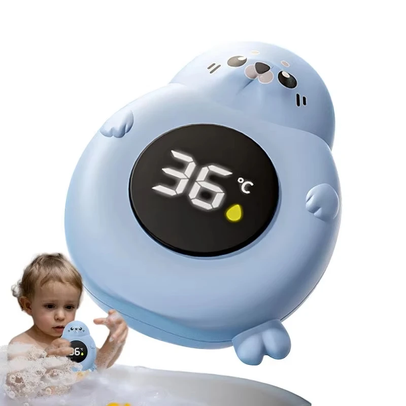 Baby-Badethermometer, Wannen-Temperaturüberwachung, heiß, kalt, wasserbeständig, Temperatur-Warnmonitor, verbesserter Sensor, LED-Anzeige