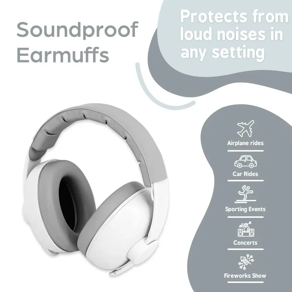 1pc proteção de ouvido do bebê anti-ruído earmuffs fones de ouvido para sono & viagem proteção de ouvido com design extensível