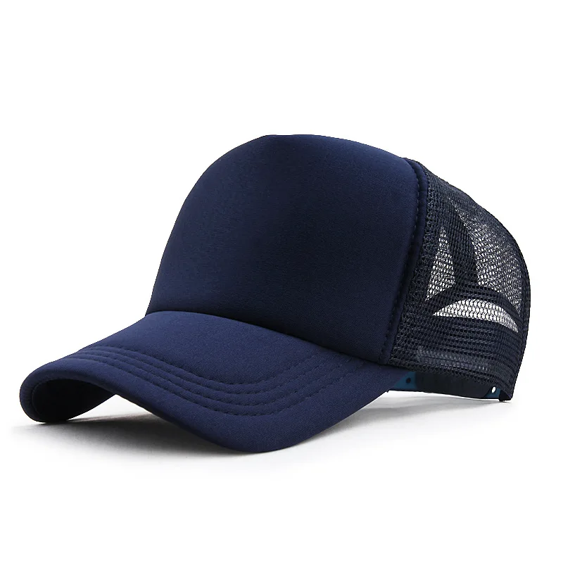 Unisex-Kappe, lässig, einfarbig, Netzstoff, Baseballkappe, verstellbare Snapback-Hüte für Damen und Herren, Hip-Hop-Trucker-Kappe, Streetwear, Papa-Mütze