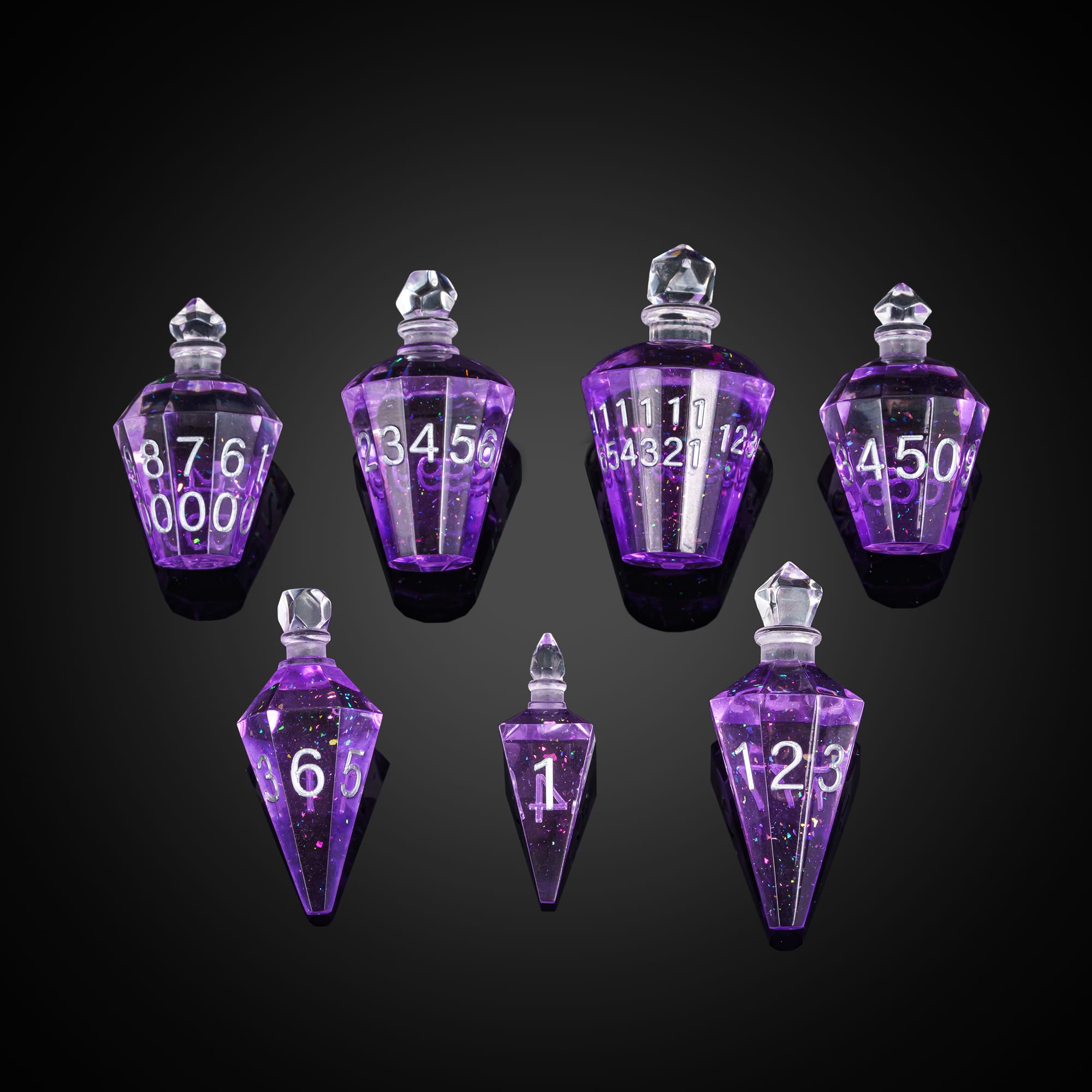 7-функциональные игральные кости с острыми краями DND, новый стиль, набор многогранных кубиков ручной работы D4-D20 для ролевых игр, настольных игр TRPG