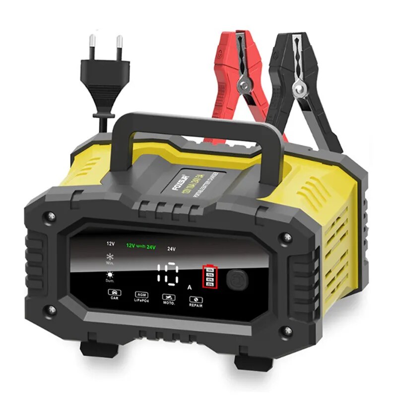 オートバイ用バッテリー充電器20a/10a 12v/24vスマート充電器リチウムagmゲル鉛酸Lifepo4バッテリー充電器