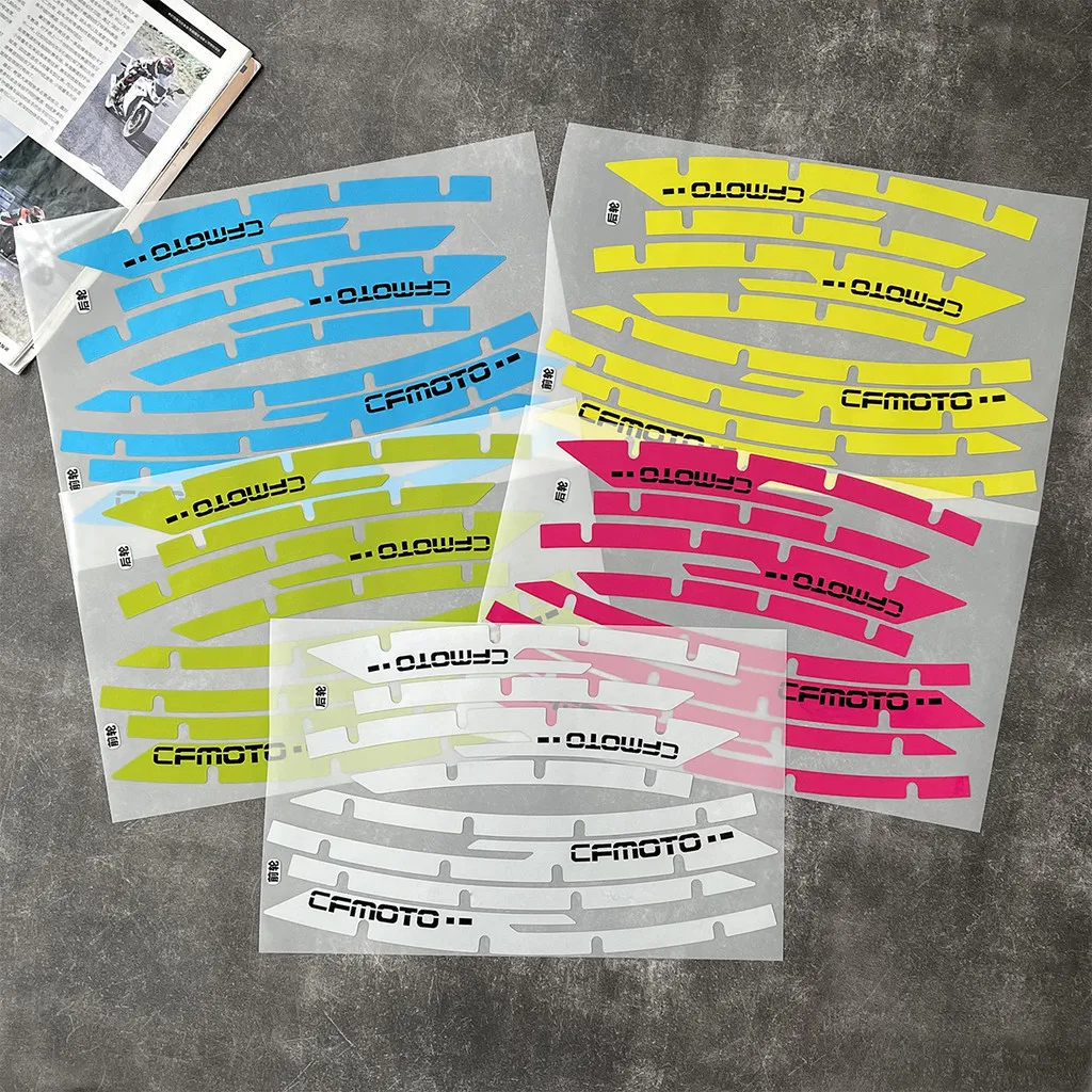 Para CFMOTO 450MT 450 MT IBEX 450 pegatina de anillo circular interior de rueda de motocicleta vinilo reflectante pegatina de raya de llanta impermeable