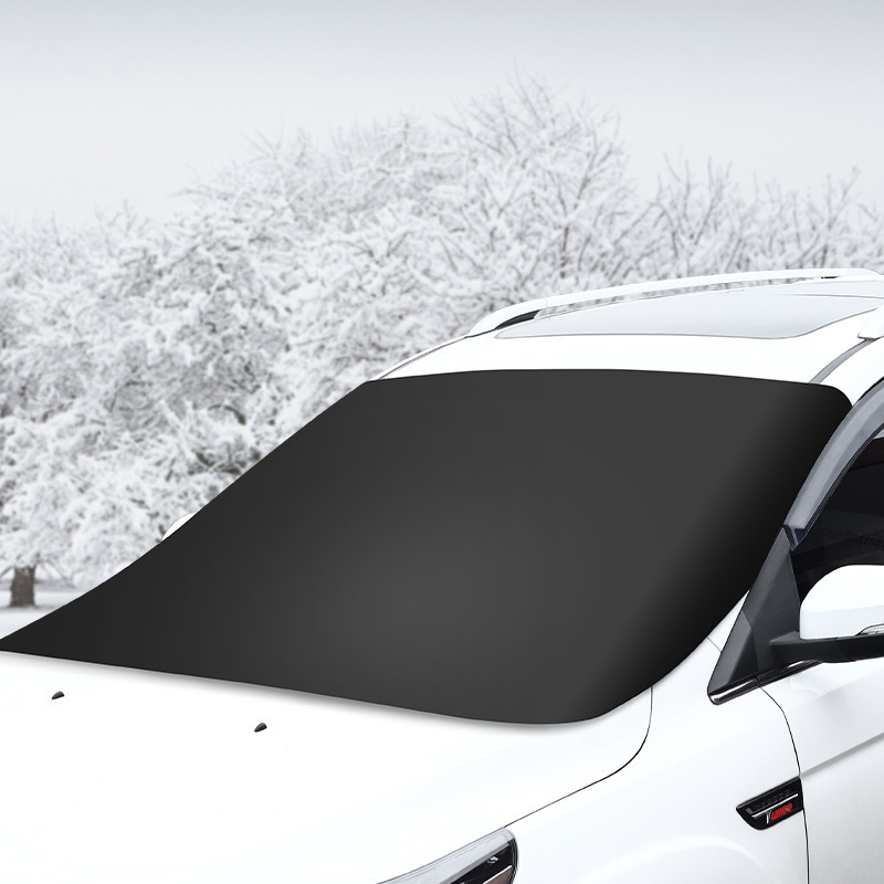 Novo protetor de neve para carro, saco de armazenamento de absorção magnética, à prova d'água, creme de proteção solar, ajuste universal, fileira frontal 165*120 cm