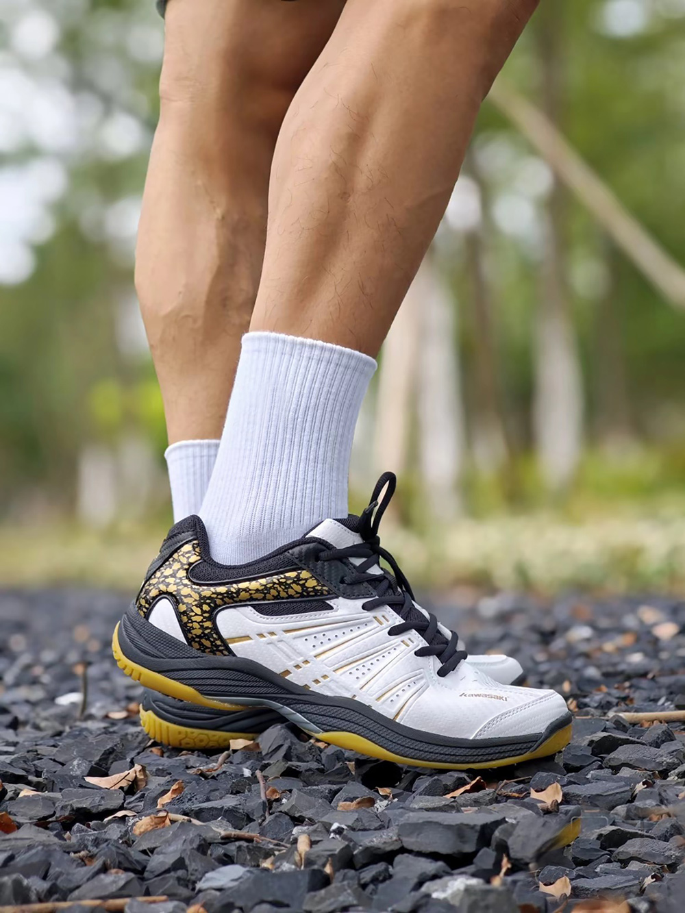 Zapatos de bádminton Kawasaki, zapatillas deportivas antideslizantes transpirables para hombres y mujeres, zapatillas de deporte K-063