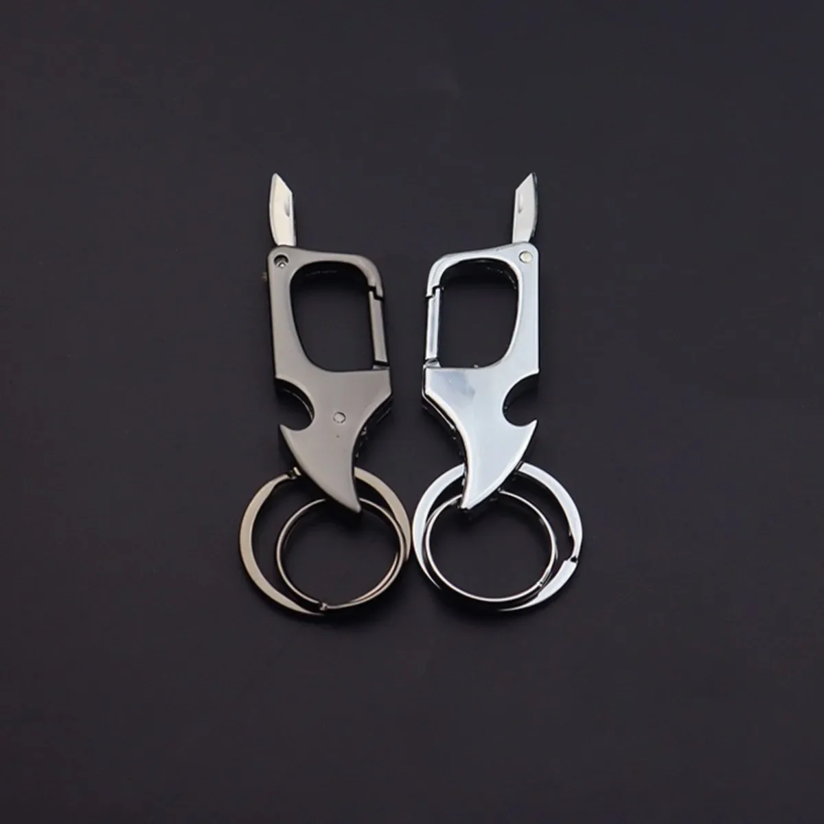 Men's Multifunctional Keychain Bottle Opener Anti-Lost Car Key Ring Creative Waist Hanging Design