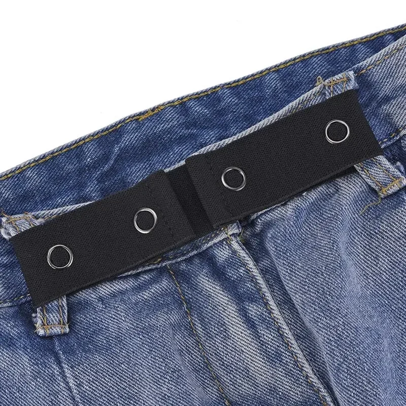 Onzichtbare jeansriemgesp Gratis elastische damesriemgesp Verlenging Elastische uitbreidingsaanpassing Gesp Elastische heren luie riem