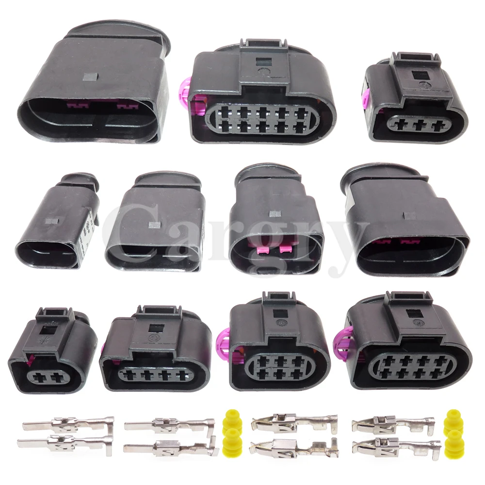 Faros delanteros macho y hembra para coche, enchufes a tope de alambre para VW y Audi, 2/3/4/6/8/10P, 1J0973723, 1J0973824, 1J0973735, 1J0973833, 4B0973724, 1 Juego