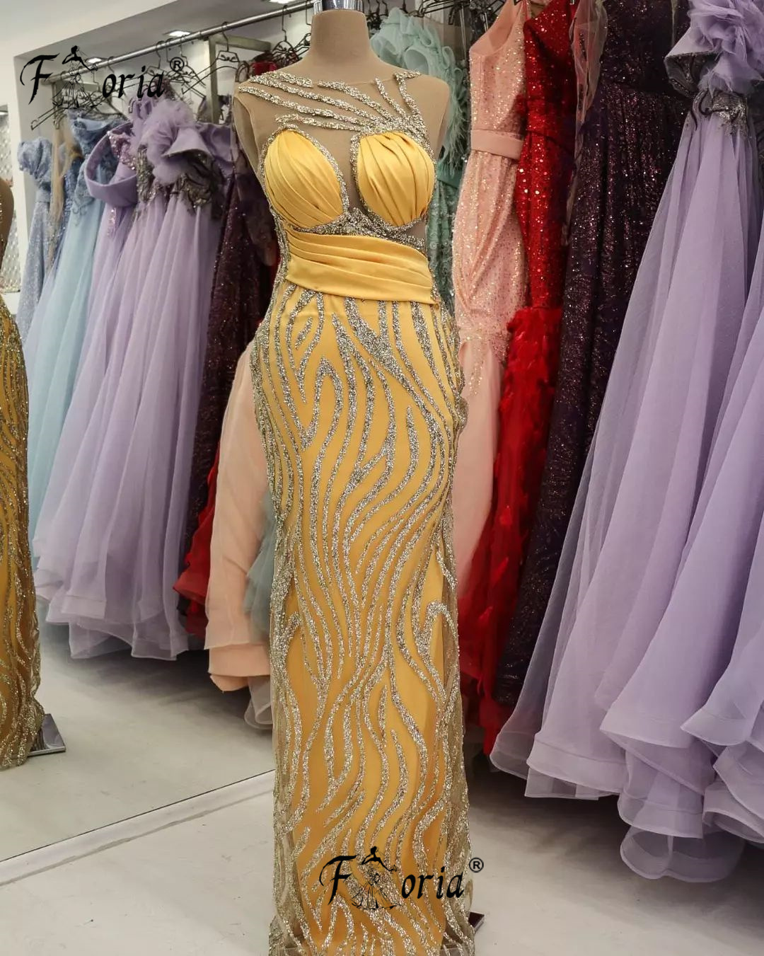 Major lantejoulas frisado dubai mulher formal vestido de festa ouro brilhante até o chão noite baile ocasião vestido elegante personalizado robe