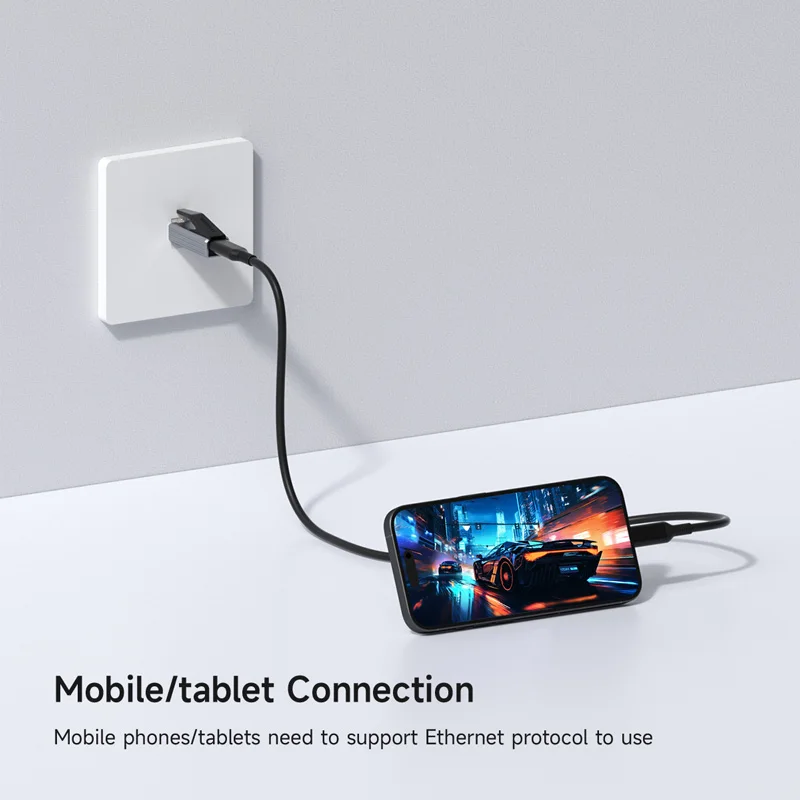 Hagibis USB-C-auf-Ethernet-Adapter, 1 Gbit/s, Gigabit-USB-C-Buchse auf RJ45-Stecker, Netzwerkkonverter für MacBook Pro, iPhone 16 iPad, XPS