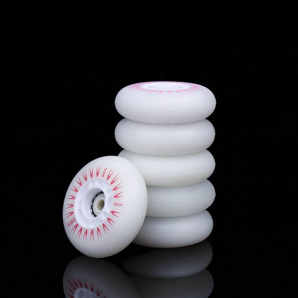 Rolo de LED rodas peças, Flash roda, ao ar livre Inline patins, 80mm, 76mm, 72mm, 60mm, 62mm, 90A, 4pcs