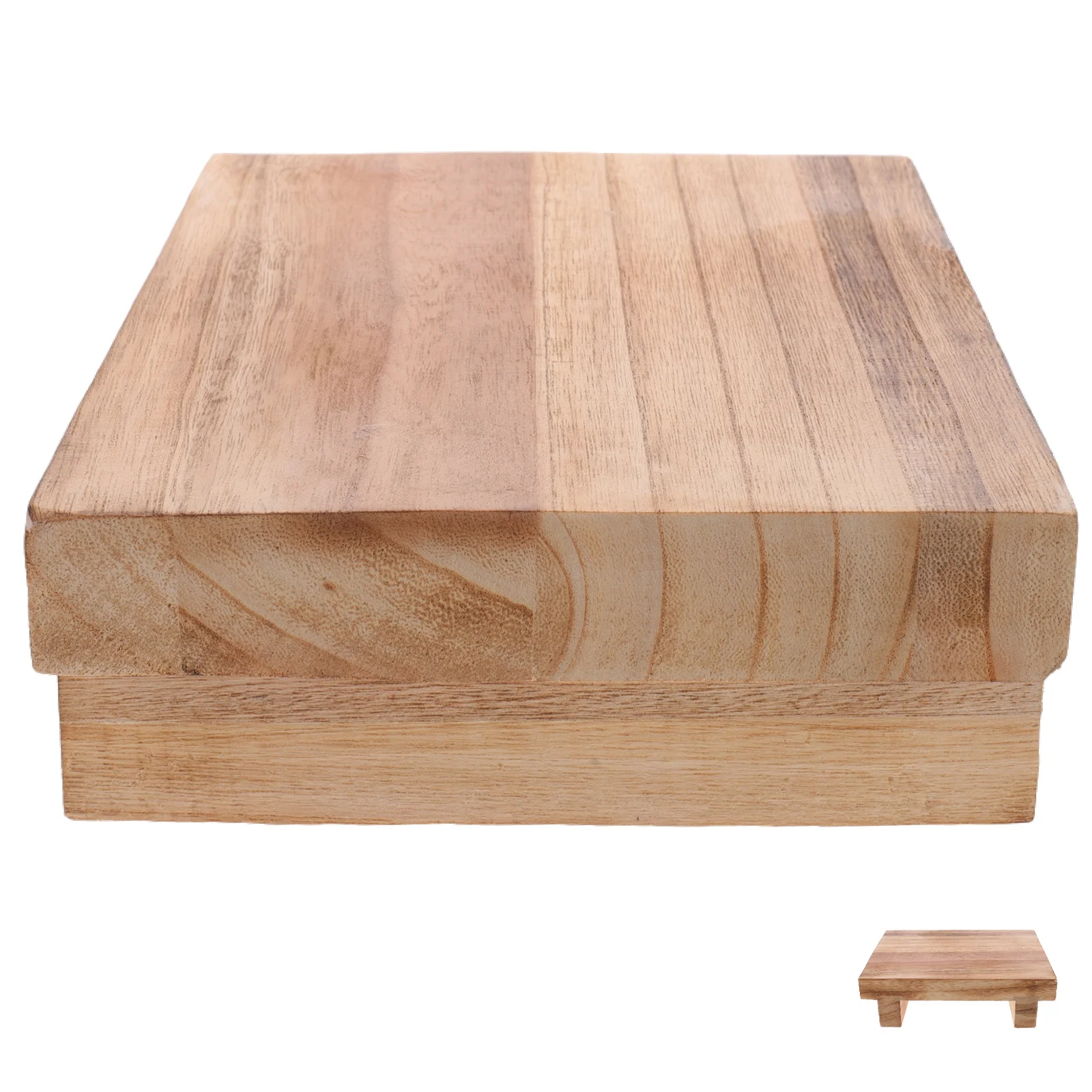 Kleiner Holz-Fußhocker, Tritthocker für ältere Menschen, Zuhause, Büro, Badezimmer, Fußstütze, Beinkomfort, lindert Müdigkeit, Fußstütze