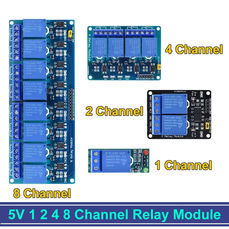 5V 12V 24V Relay Module With Optocoupler Relay Output 1 2 4 6 8 16Way Relay Module For Arduino PLC Automation Equipment Control