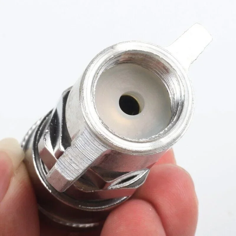 1 Juego de conector de tanque de aire para pistola de polvo de camión, conector integrado de codo de conexión recta