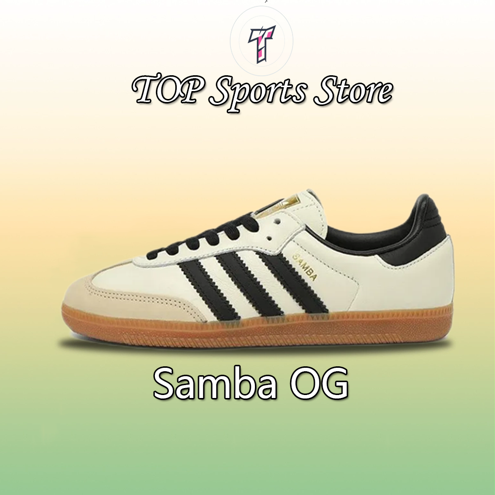 Adidas Original Samba OG Neutro Low Top Sapatos Casuais Confortáveis Cem Sapatos de Tabuleiro Marrom Preto