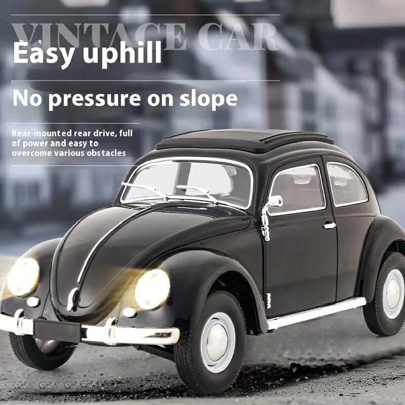 CXD D62mini 1/16 full-scale จําลองรีโมทคอนโทรลรถปีนเขา RC รุ่นรถ mini retro Beetle 1950 รถของเล่นของขวัญ