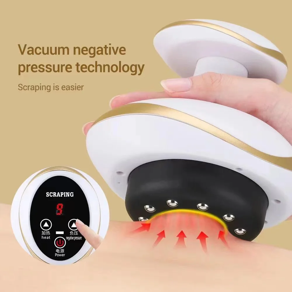 Thuis Elektrische Guasha Schrapen Massage Cupping Body Massager Vacuümblikken Zuignap Verwarming Vetverbrander Anti-cellulitis Massager