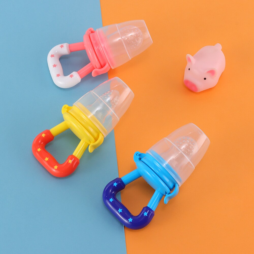 3 PCs Baby Fruit and Vegetable Mordedor Suplemento Alimentar Bite Le Silicone Bebê Alimentação Louça