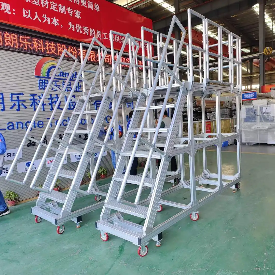 Work Platform Stair Step/stair and Platform System/aluminum Step Ladder Platform