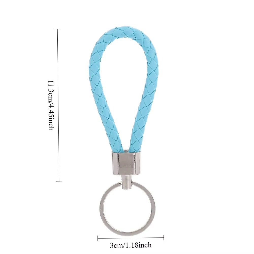 5PCS Originality PU Leather Metal Organization Rope Keychain Personality Custom Name Text Keyring Car Moto Key Ring Chain Gift