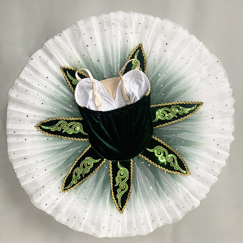 Kinder Ballett Kostüm Tutu Rock Schwan See Performance Kostüm Smaragd Tutu Rock kleinen Schwan Strap srock
