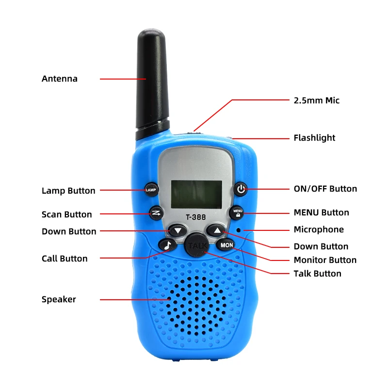 Itsok T388 Long Range walkie talkie  for Kids FRS  Free Licience Two Way Radio